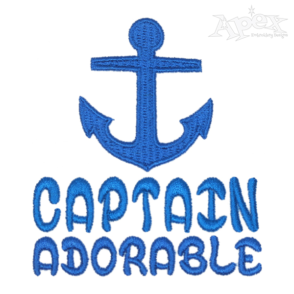 Captain Adorable Embroidery Design
