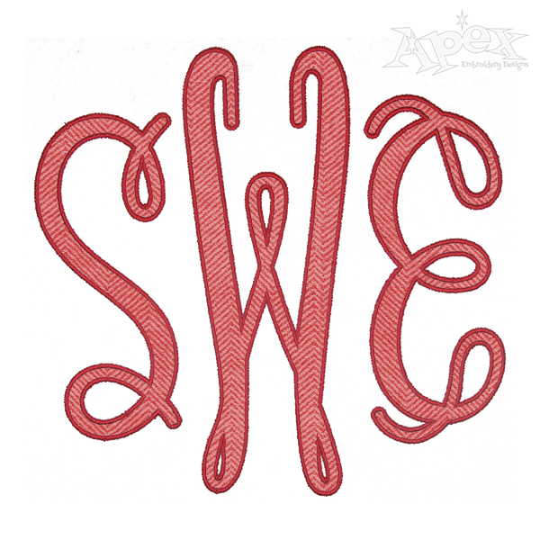 Royal Circle Applique Embroidery Font
