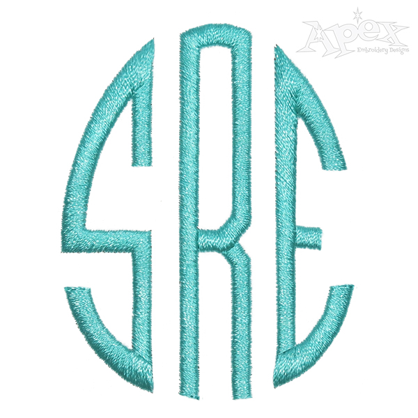 Easter Egg Monogram Embroidery Font