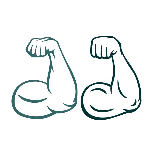 Muscle Arm SVG Cuttable Design