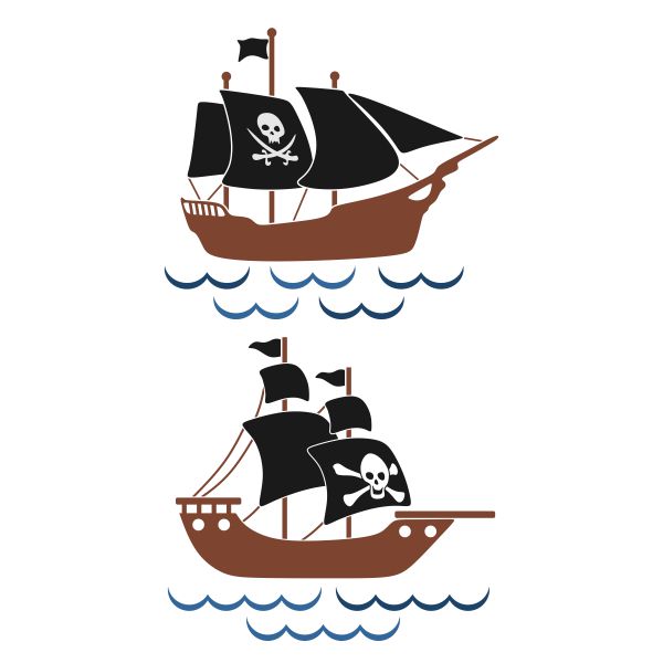 Pirate Boat SVG Cuttable Design
