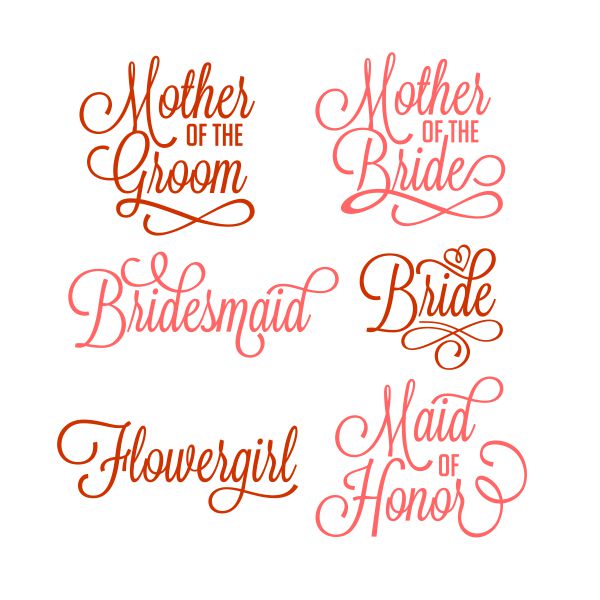 Female Wedding Pack SVG Cuttable Design