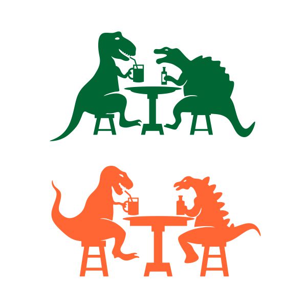 Dinosaurs Drink SVG Cuttable Design