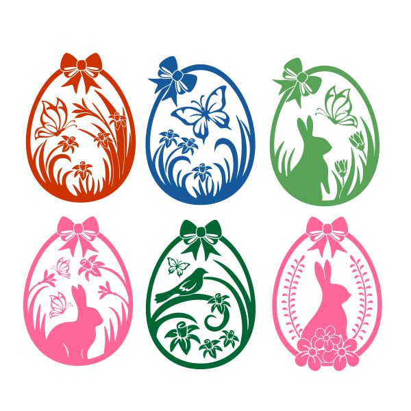 Easter Egg Pack SVG Cuttable Design