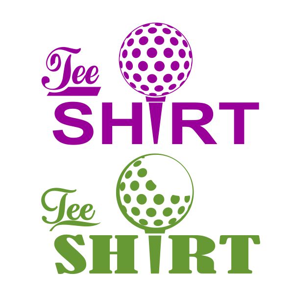 Golf Tee Shirt SVG Cuttable Design
