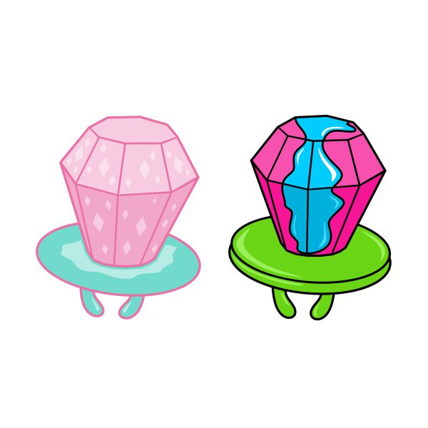 Ring Pop Jewel Shaped Candy SVG Cuttable Design