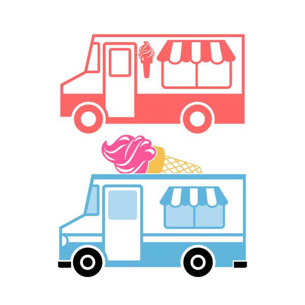 Ice Cream Truck SVG Cuttable Design