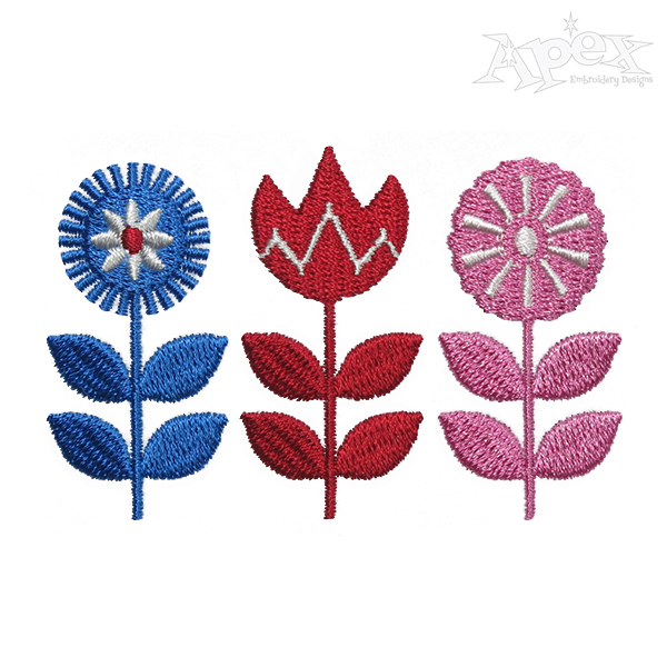 Scandinavia Flowers Pack Embroidery Design