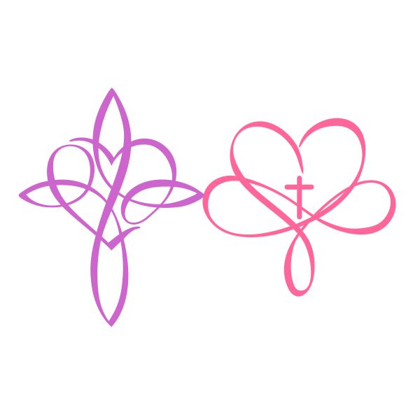 Infinity Cross Heart SVG Cuttable Design
