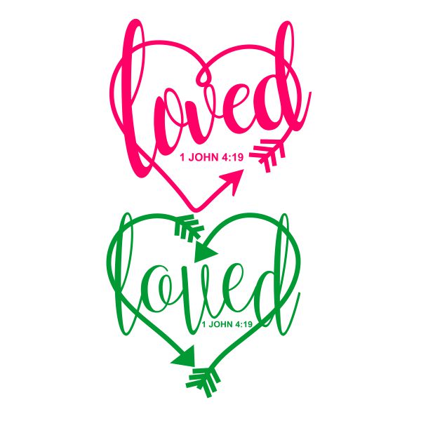 Loved Heart Arrow SVG Cuttable Design