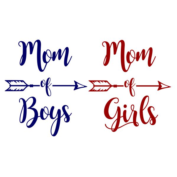 Mother of Boys Girls SVG Cuttable Design