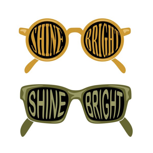 Shine Bright Sunglasses SVG Cuttable Design