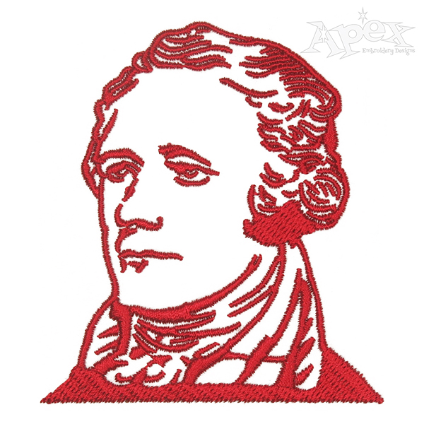Alexander Hamilton Embroidery Design