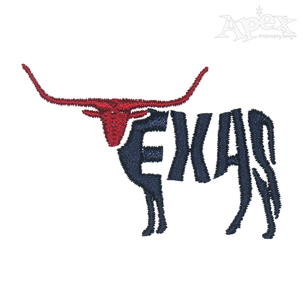 Texas Houston Embroidery Design