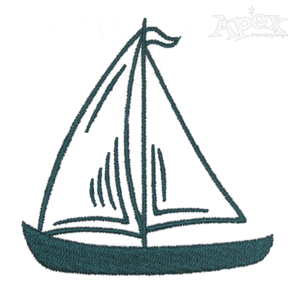 Sailboat Embroidery Design