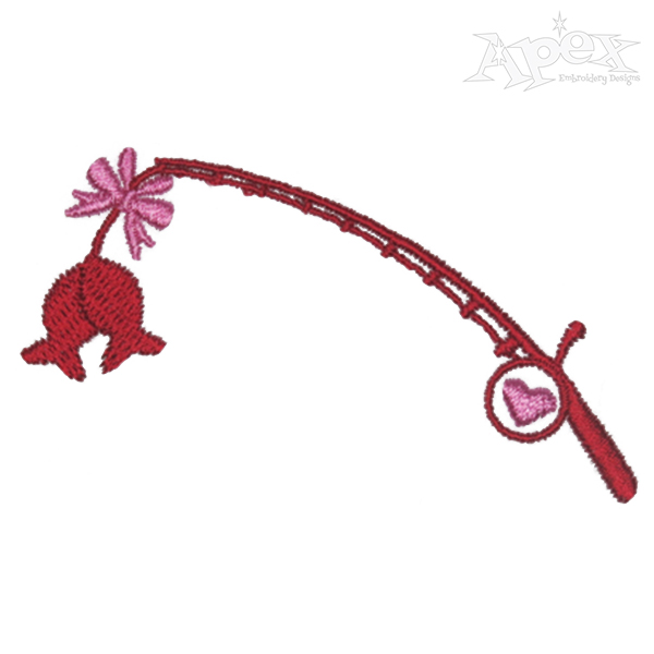 Fishing Bow Embroidery Design