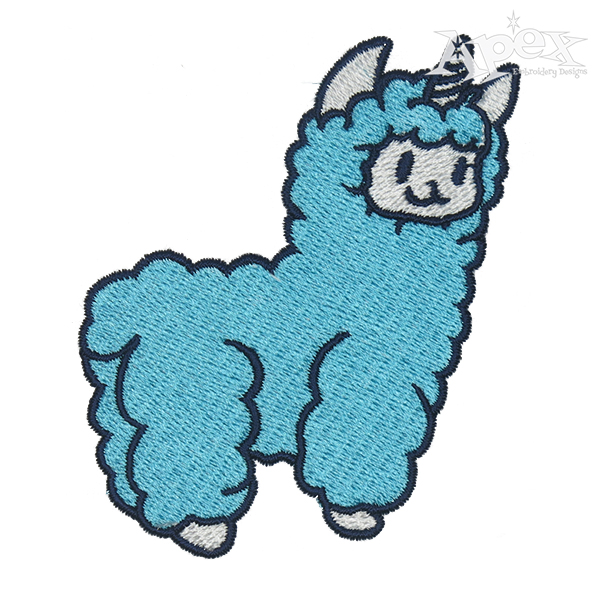Alpacacorn Embroidery Design