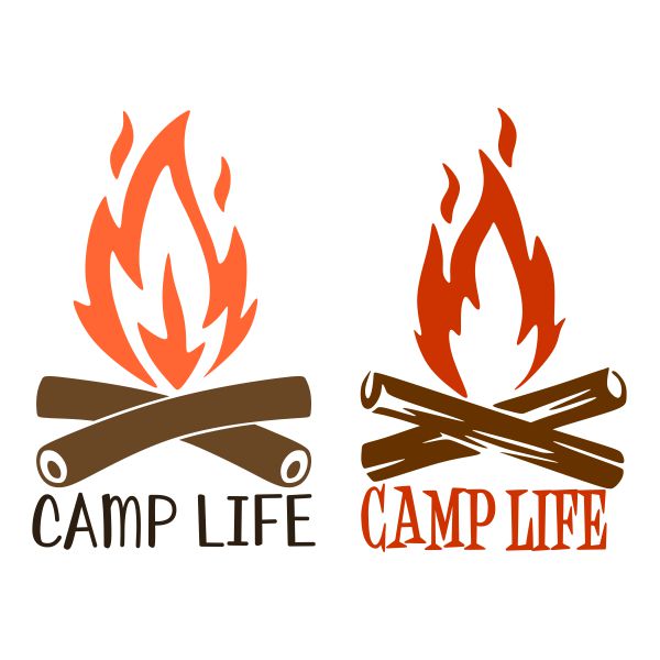 Camp Life Fire SVG Cuttable Design