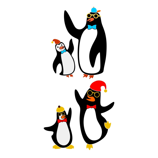 Cool Penguin Dad SVG Cuttable Design