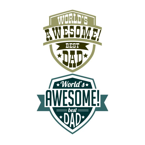 World's Awesome Best Dad SVG Cuttable Design