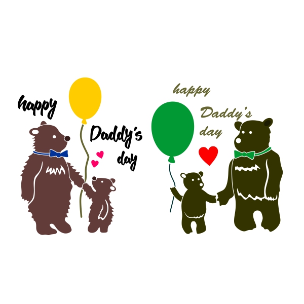Happy Daddy's Day Papa Bear SVG Cuttable Design