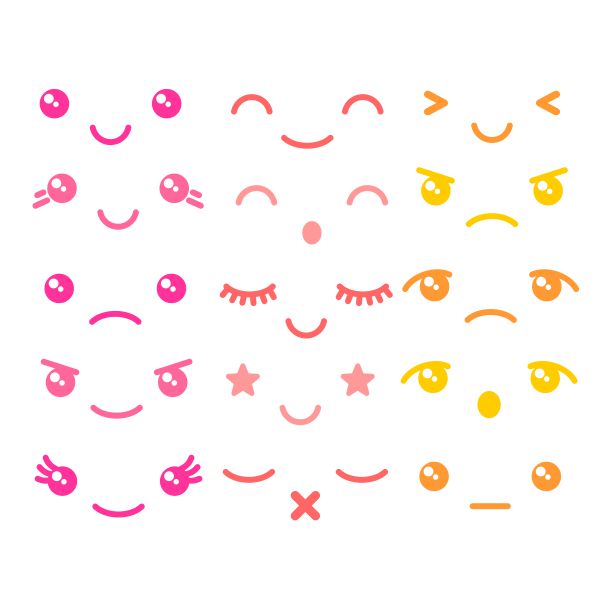 Cute Eyes Pack SVG Cuttable Design