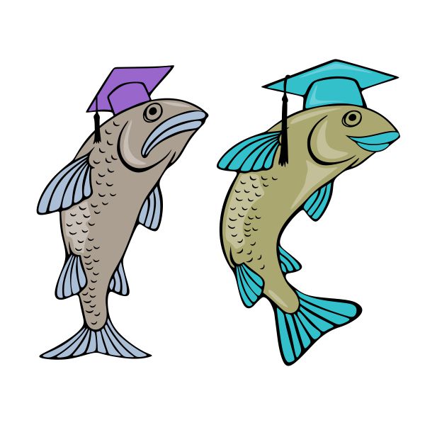 Graduation Fish SVG Cuttable Design