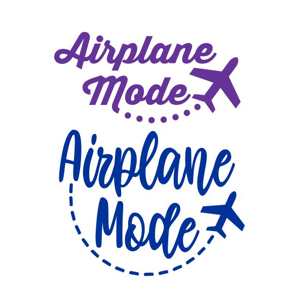 Airplane Mode SVG Cuttable Design
