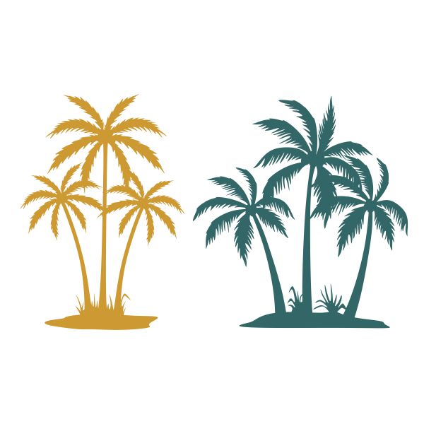 Island Palm Trees Cuttable Design | Apex Embroidery Designs, Monogram