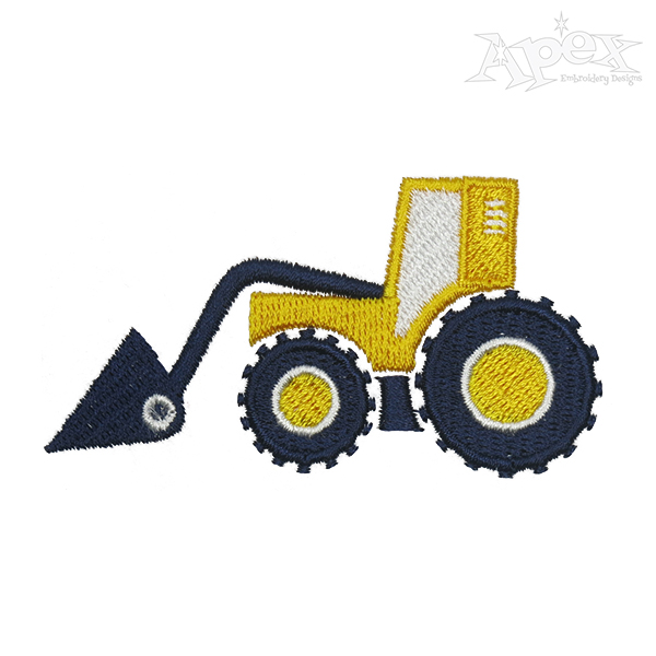 Construction Wheel Loader Embroidery Design