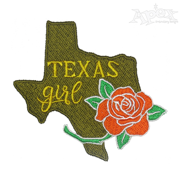 Texas Girl Embroidery Design