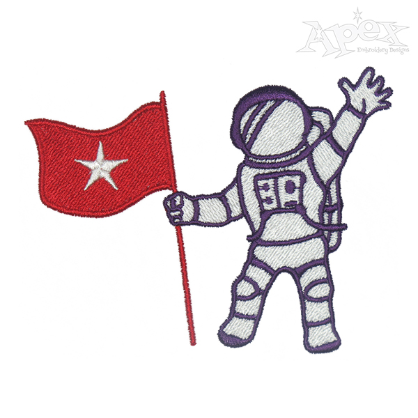 Astronaut Embroidery Design