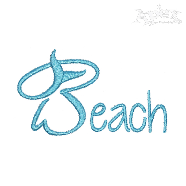 Beach Mermaid Tail Embroidery Font