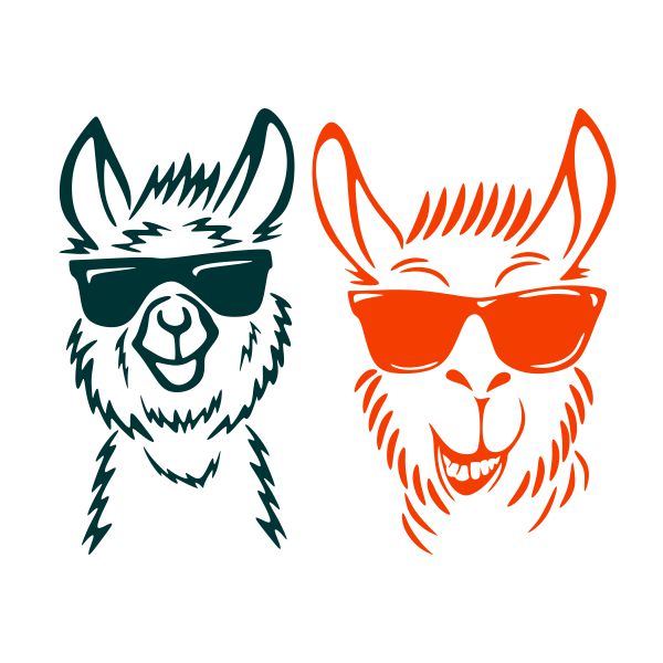 Funny Cool Llama SVG Cuttable Design
