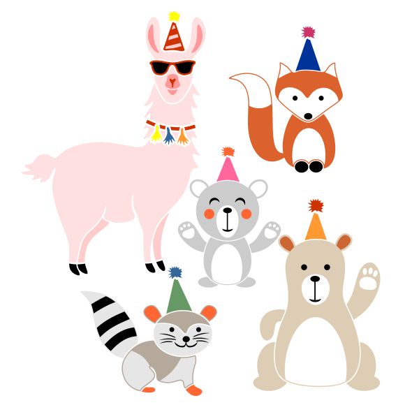 Birthday Animals SVG Cuttable Design