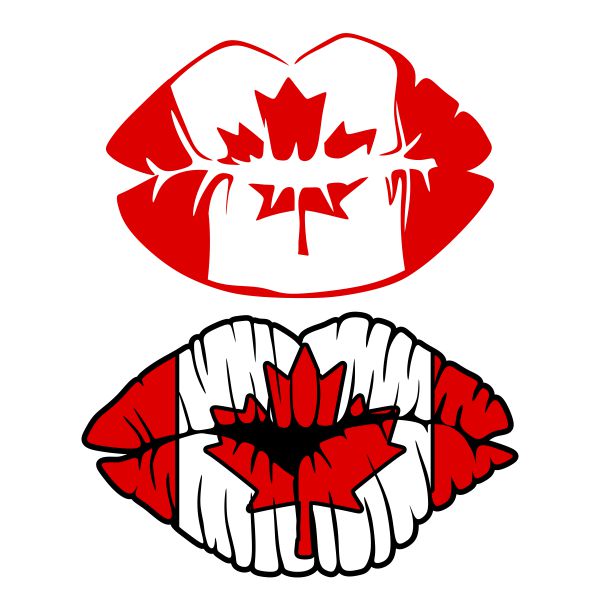 Canada Lips SVG Cuttable Design