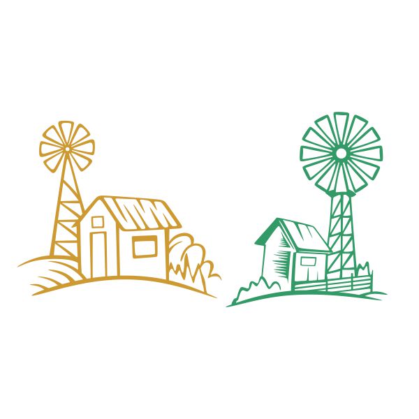 Windmill Farm SVG Cuttable Design