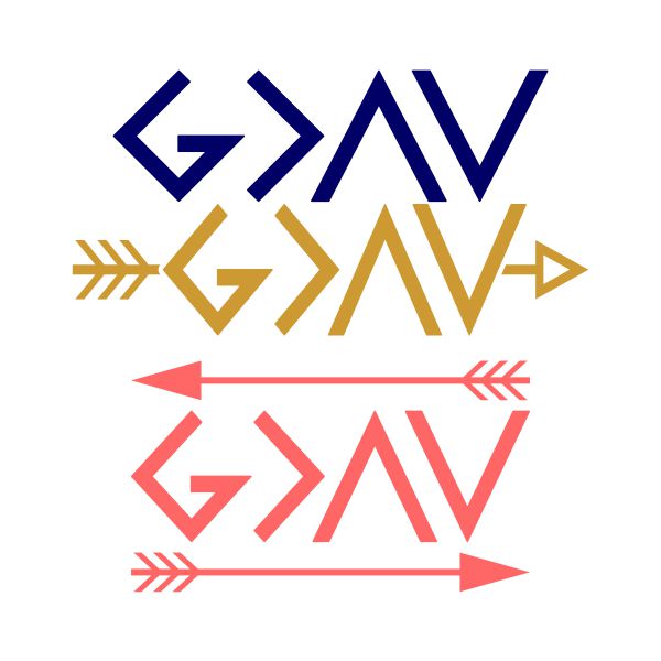 God is Greater Than the Highs and Lows SVG Cuttable Design