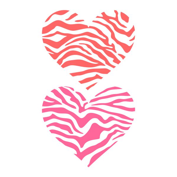 Zebra Heart SVG Cuttable Design