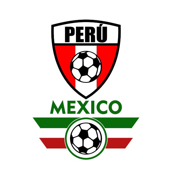 Peru Mexico Soccer UK Football Badge SVG Cuttable Design