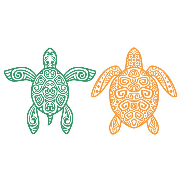 Tribal Art Turtle SVG Cuttable Design