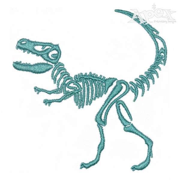 Dinosaur Skeleton Embroidery Design