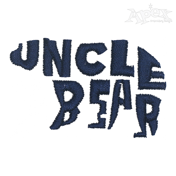 Auntie Uncle Bear Embroidery Design