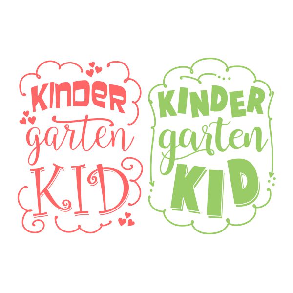 Kindergarten Kid SVG Cuttable Design