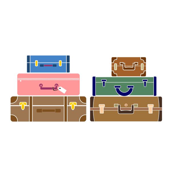 Luggage Suitcases SVG Cuttable Design