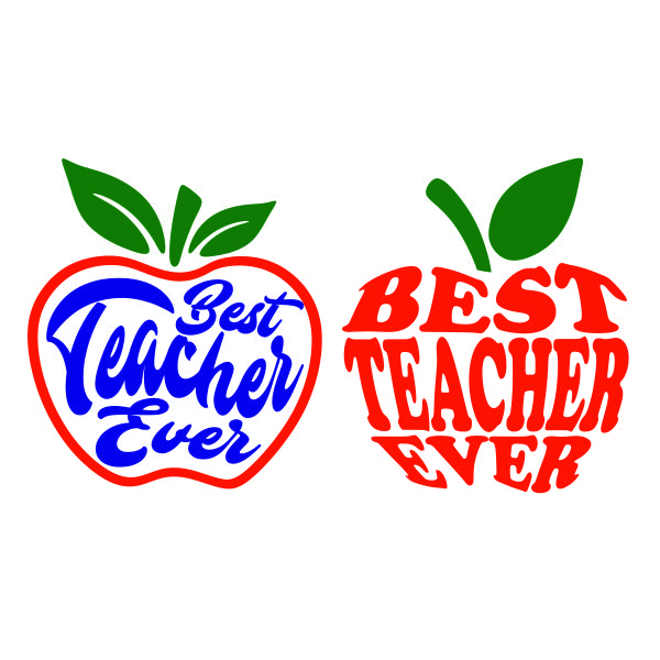 Download Best Teacher Ever Apple Cuttable Design Apex Embroidery Designs Monogram Fonts Alphabets