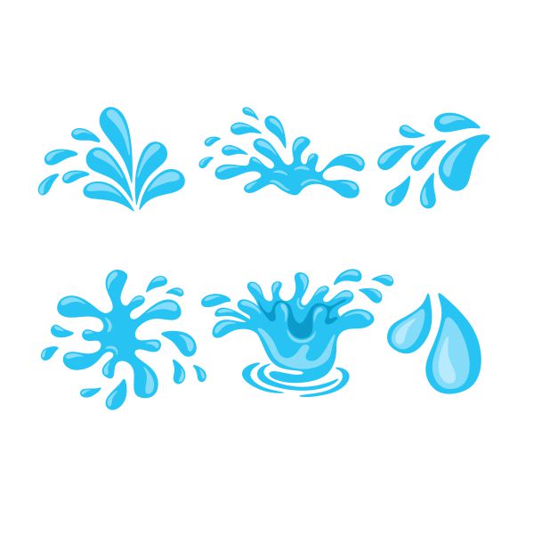 Water Splash SVG Cuttable Design
