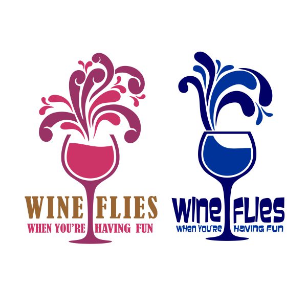 Wine Flies When You're Having Fun SVG Cuttable Design