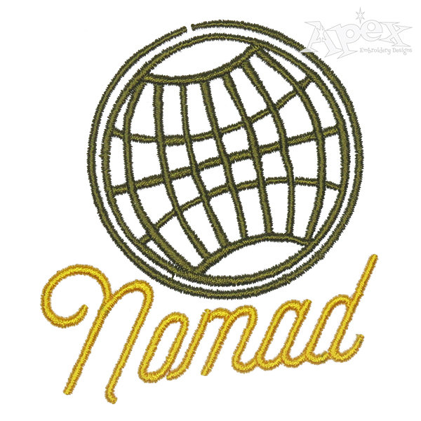 Nomad Globe Embroidery Design