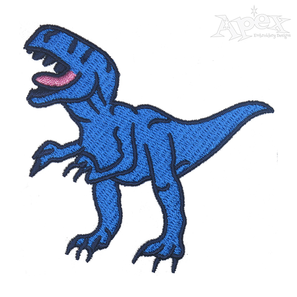 Tyrannosaur T-Rex Dino Dinosaur Embroidery Design